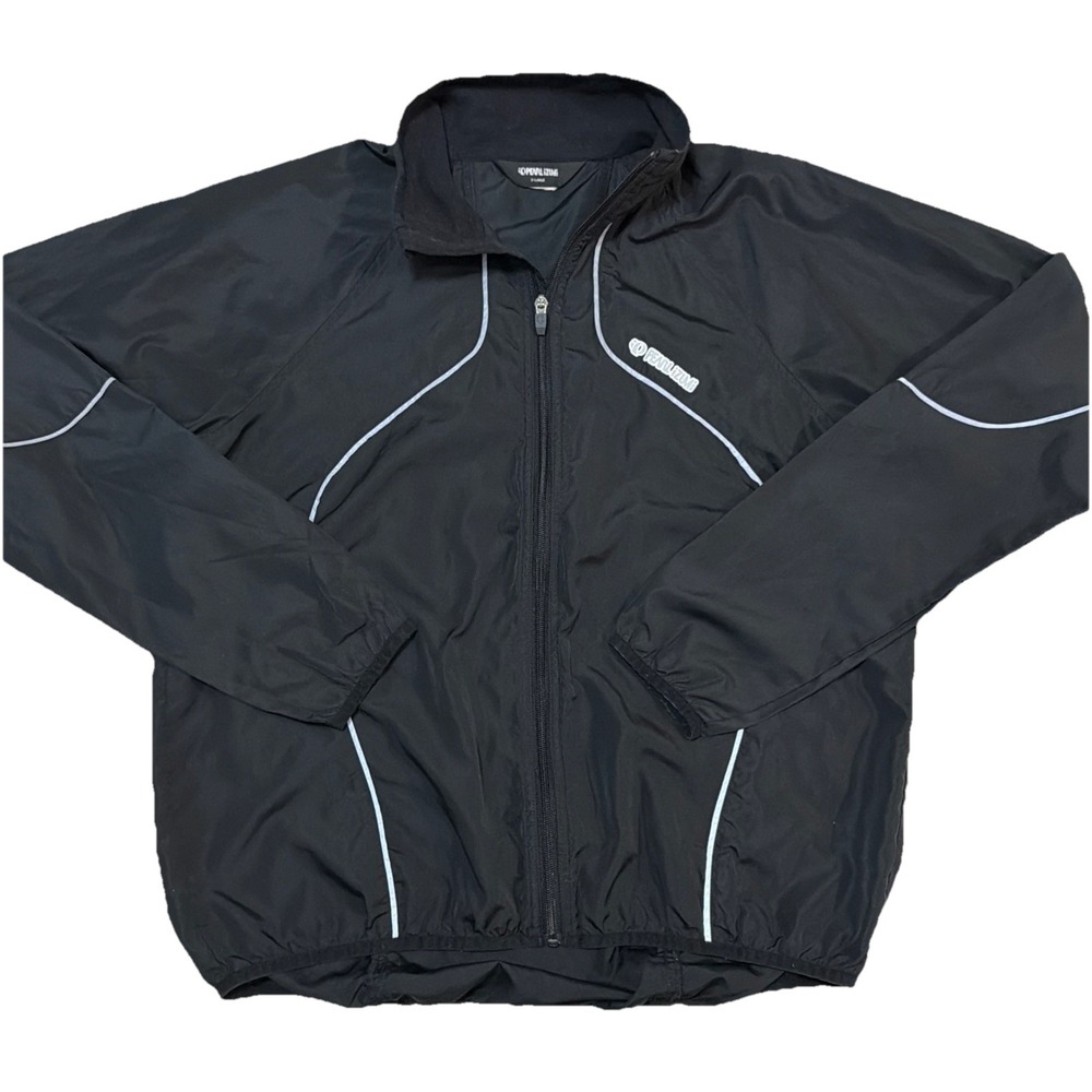 PEARL IZUMI Bicycling Black Full Zip Mens‎ XL Reflective Inside Pocket